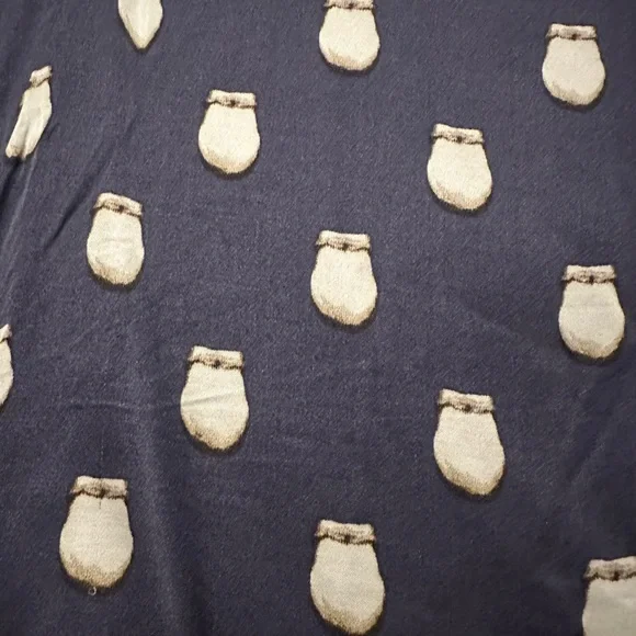 Stylish Navy Elk Tooth Print Button-Down Shirt - Picture 4 of 4